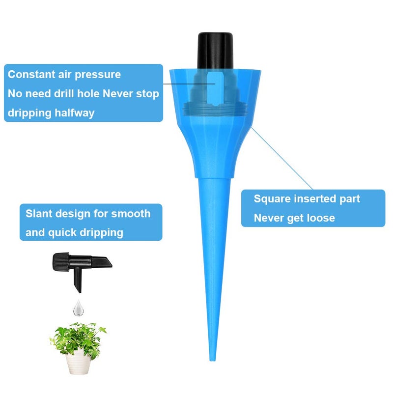 Emoly Upgraded 12 Pack Self Plant Watering Spikes with Adjustable Water Flow, Plant Waterer for Indoor Outdoor, Automatic Watering Spikes for Potted Plants - Image 3